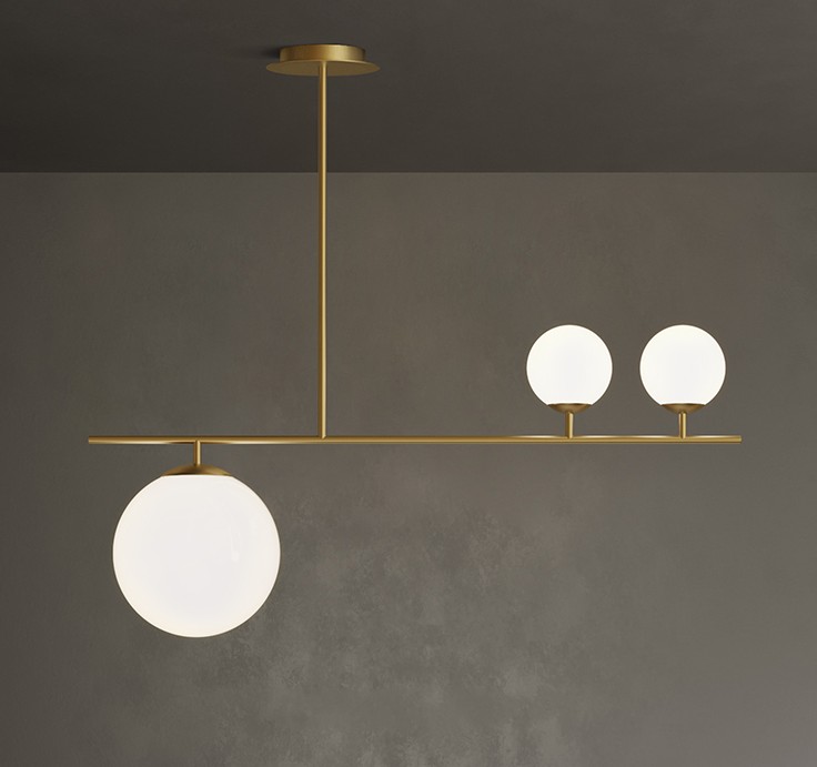 

Modern Simple Black/Golden LED pendant lights Glass Ball hanging lamps for Nordic dining living room bedroom lighting fixtures LLFA