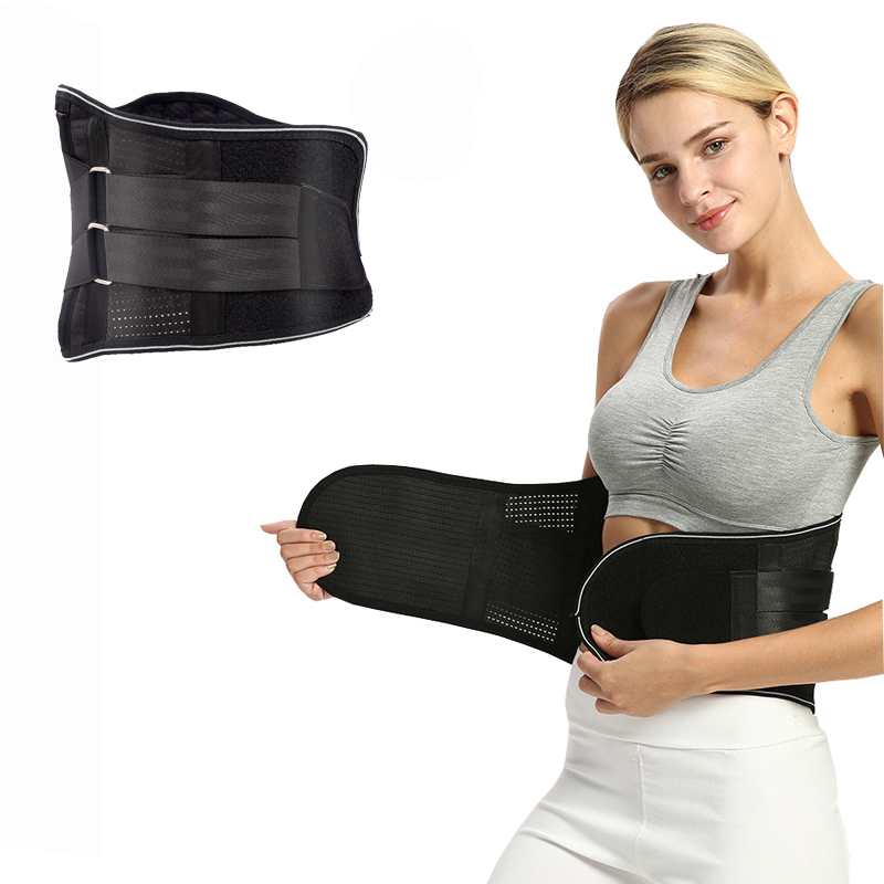 

Unisex Back Brace Waist Belt Spine Support Men Women Belts Breathable Lumbar Corset Orthopedic Device Back Brace &Supports, Black