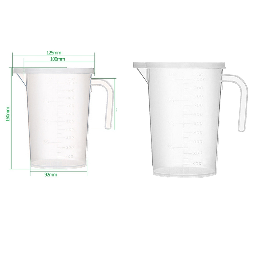 

2pcs household kitchen rice liquid milk oil water measuring cups 1000ml