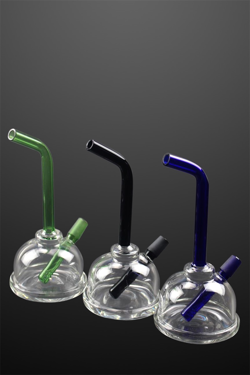

Mini Hand Glass Water Pipes Hookahs 7.5Inch 14mm Male Joint Dab Rig for Smoking Accessories ( random)