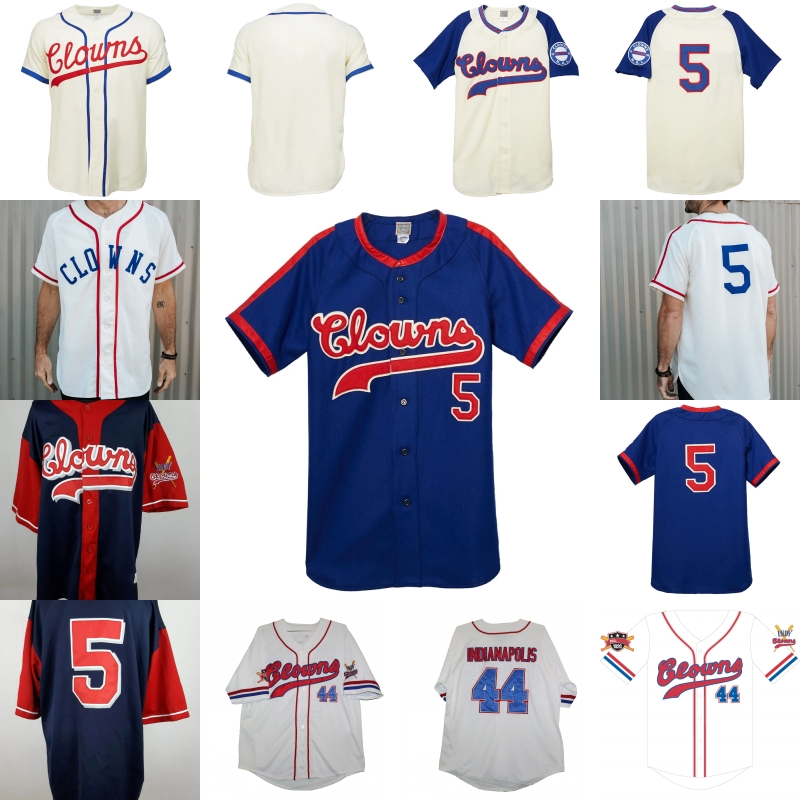 

Indianapolis Clowns 1945 1952 1953 Home Jersey 100% Stitched Embroidery Vintage Baseball Jerseys Custom Any Name Any Number Free Shipping, White