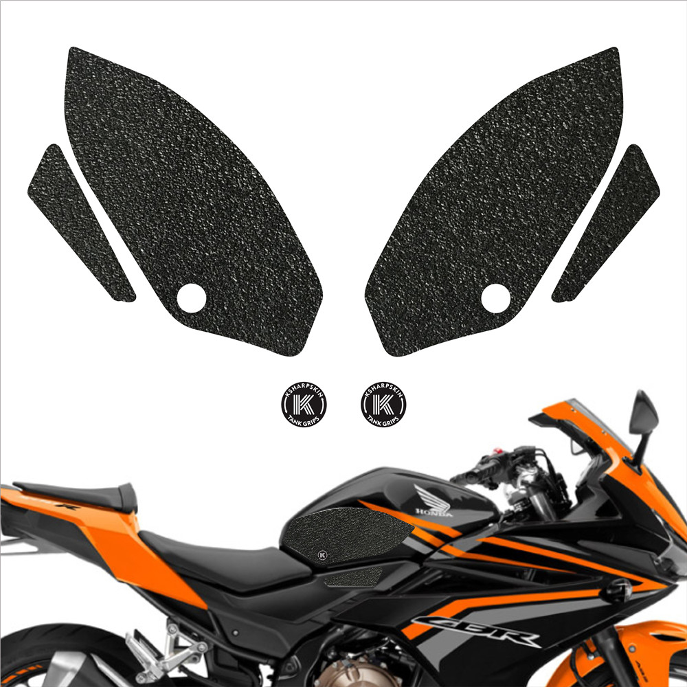 

Motorcycle fuel tank side protection stickers knee handle non-slip decals for HONDA 16-18 CB500F 16-18 CBR500R, K-tg01-123-cle