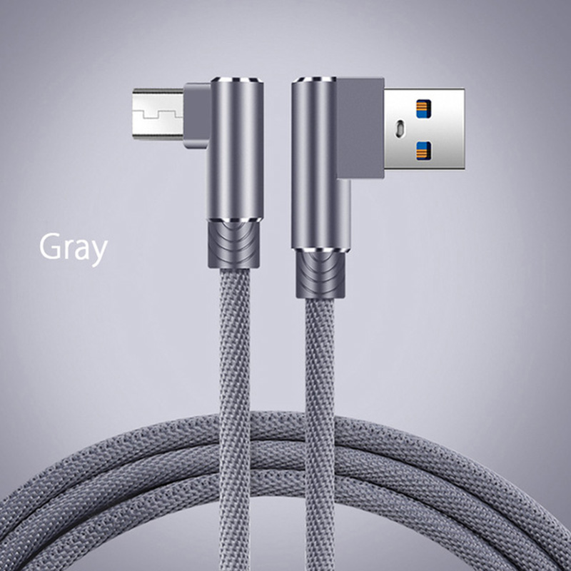 

Hybrid usb cable fast charging speed 90 degree micro usb cables type-c game gaming cables data For samsung note 10 Android all smartpho