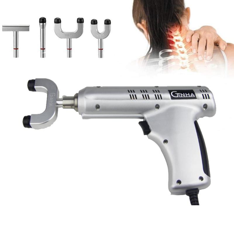 

800N Silver Electric Spinal Chiropractor Massager Physical Therapy Impulse Spinal Activator Adjusting Instrument