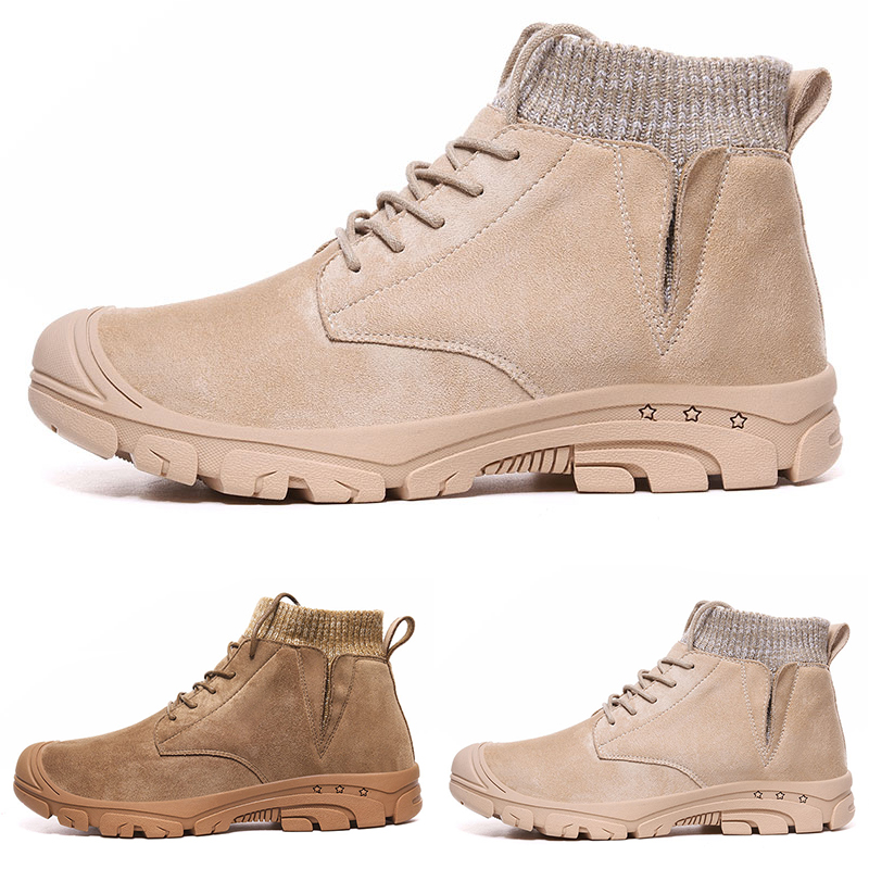 

2020 hot Beige cotton Large size type2 winter triple black grey man boy men boots mens Sneakers Boot trainers outdoor walking shoes, Color#2