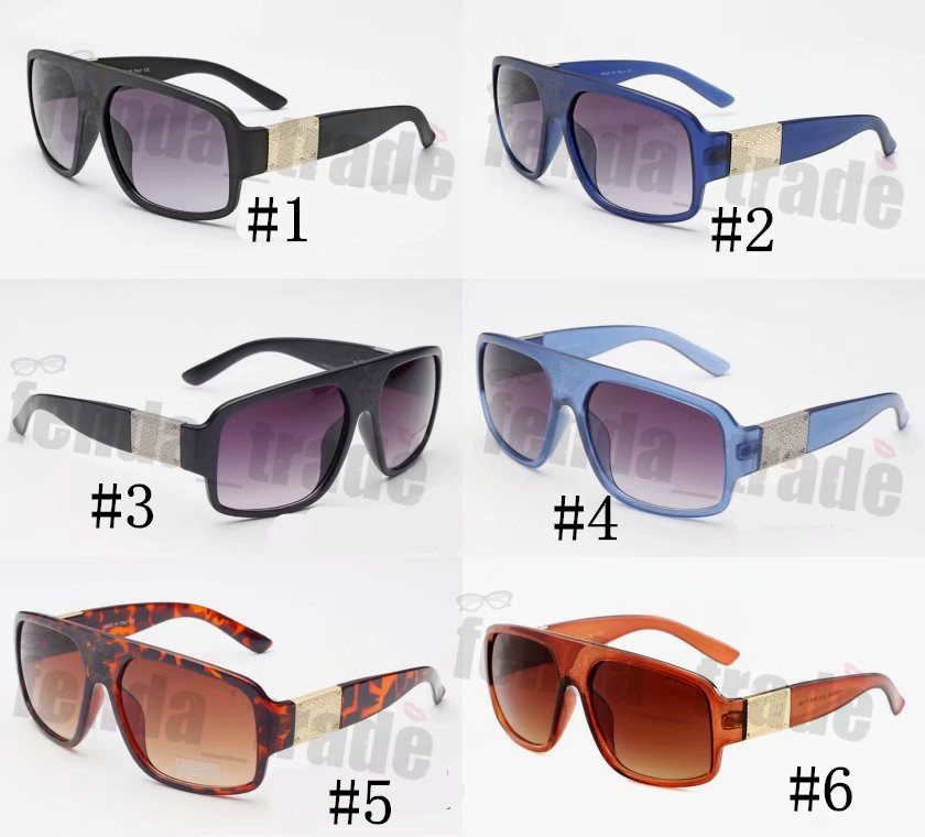 

6 Colors siliver black Sunglasses Eyeglass Frame New Desinger Woman Sunglasses UV400 Big size Square Frame Glasses New Oculos De Sol 10PCS