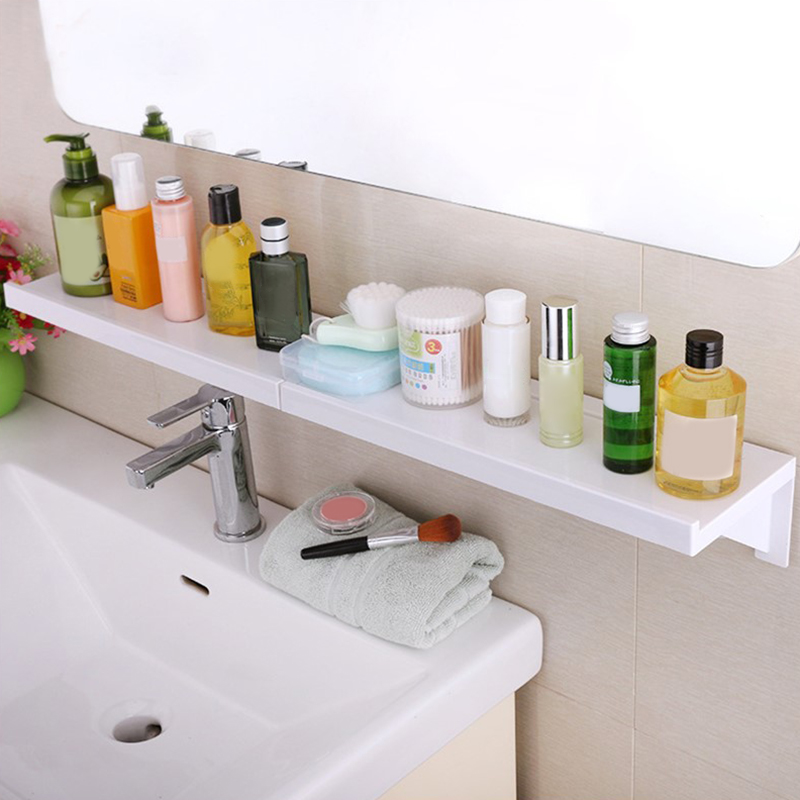 

Bathroom Shelf Suction Cup Rack Wall Storage Organizer Kitchen Display Shelves Punch Free Save Space BDF99