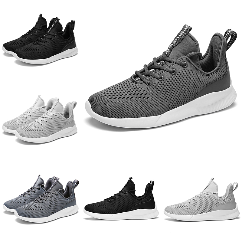 

Hot New Women Mens Running Shoes Black White Grey Mesh Breathable Sports Sneakers Mens Trainers Homemade brand Made in China size 39-44