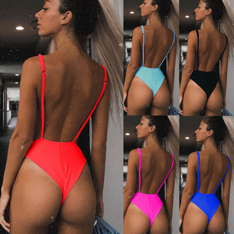 

Bikinis Set 2021 Striped Swimwear One Piece Swimsuit Women Backless Monokini Sport Bodysuit Beach Bathing Suit Swim Biquini