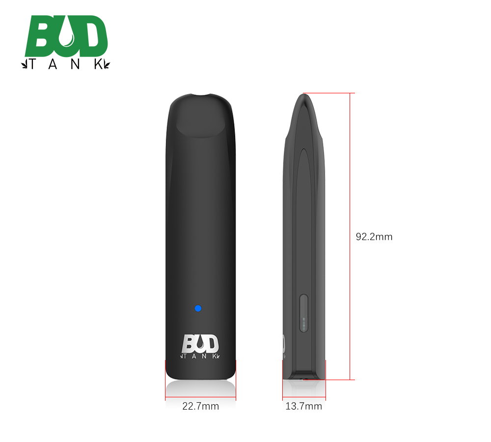 

BUDTANK D3 Disposable Black Vape Pens Starter Kits 240mAh Batteries Thick Oil Vaporizer Ecigarettes 0.5ml Bud Tank Vape Pods