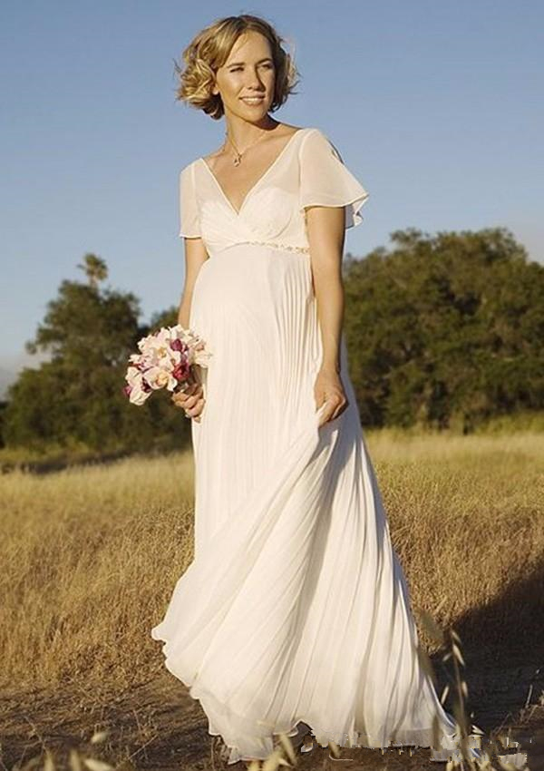 bohemian maternity wedding dress