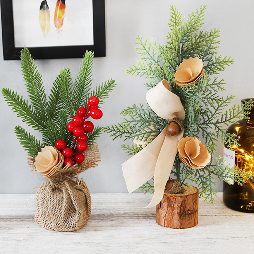 

Mini Merry Christmas Tree New Year Tree Bedroom Desk Decoration Toy Doll Gift Office Home Children for home Enfeites De Natal