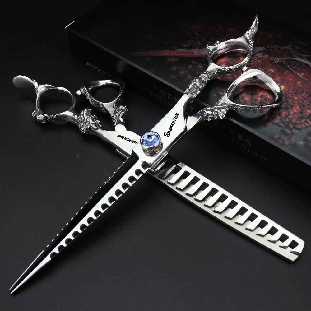 

7 Inch Japan 440c Hairdresser Scissors Professional Cutting Scissors Thinning Stainless Steel Hair Art Tool Hairdresser Scissors