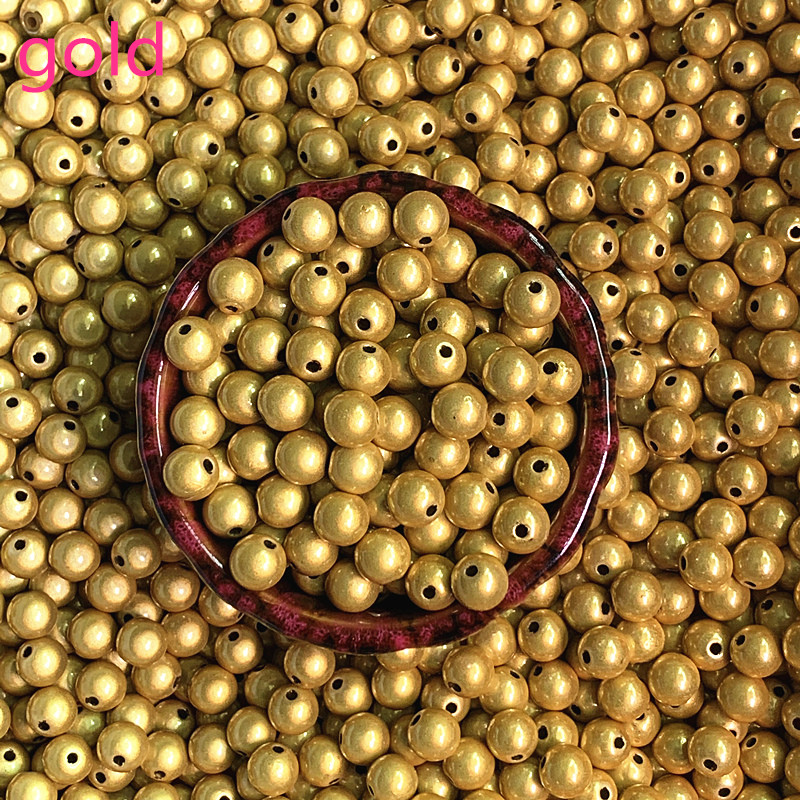 

New 6mm 8mm 3d Shining Dream Acrylic Round Spacer Beads for Jewelry Making DIY #08