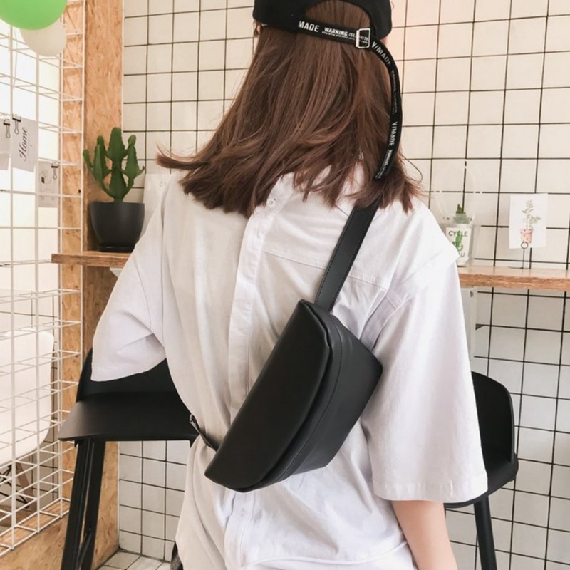 

2019 Women Elegant New Style Fashion Design Classical Japanese Solid Color Versatile Student Pockets Cover Unisex Waist Bag, Sky blue