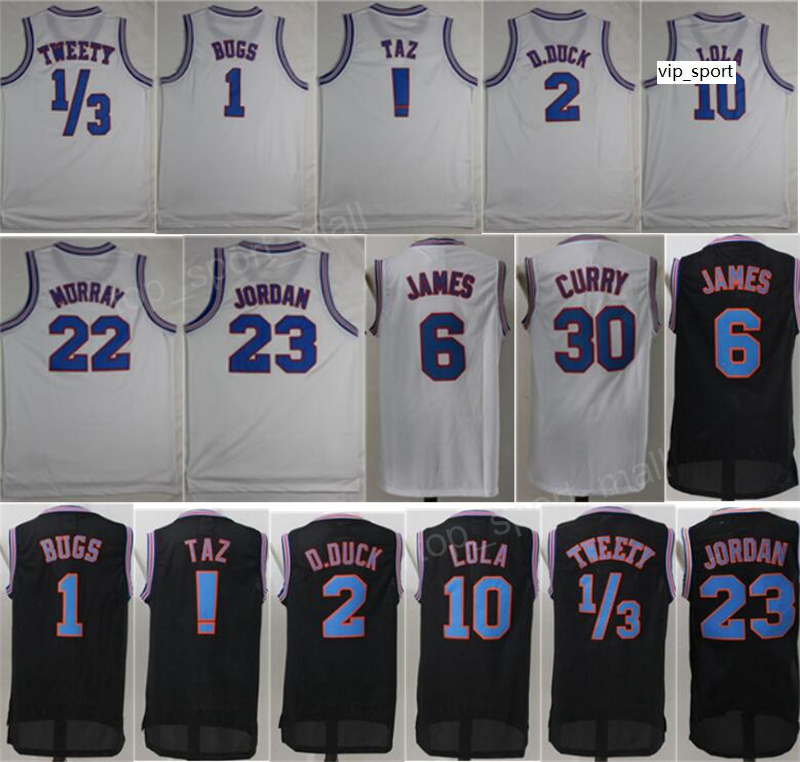 

Space Jam Tune Squad Jersey Daffy Duck Bill Murray Bugs Bunny Lola Bunny Looney Tunes Basketball Jerseys ! TAZ 1/3 Tweety, 6 black