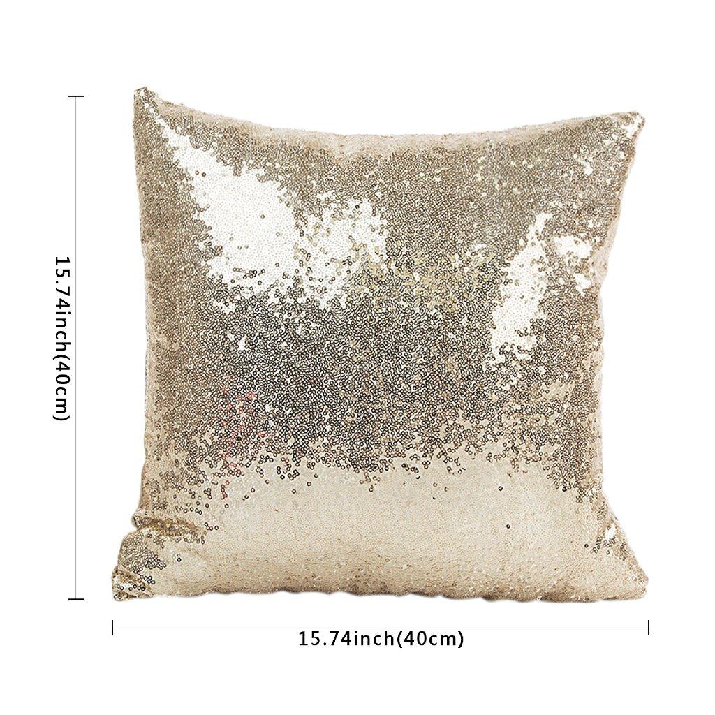 Christmas Pillow Case Glitter Cotton Linen Sofa Throw Cushion Home Decor DIY