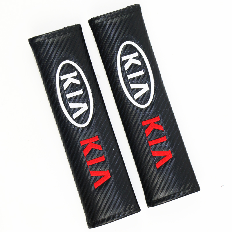 

Car Sticker safety seatbelt cover case For KIA K2 RIO K3 K5 KX3 KX5 Sorento Forte Optima Sportage Car Accessories, Black