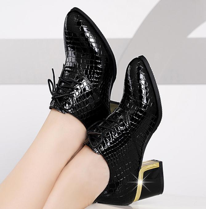 

2019 Women's shoes in Spring and Autumn with New style High heel Coarse heel round head @76, Black