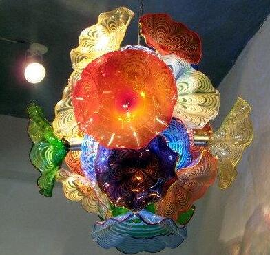 

Lamps Murano Flower Chandeliers Decor Style Hand Blown Glass Chandelier Lighting Art Decorative LED Pendant Light