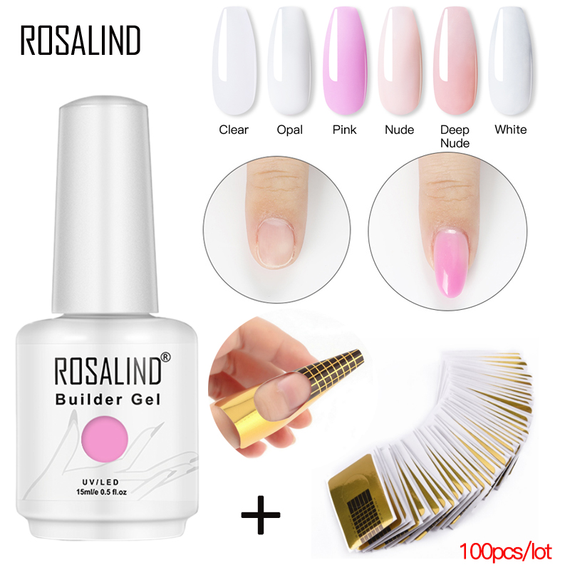 

ROSALIND Builder Gel For Nail Gel Hybrid Varnishes Poly Semi Permanent UV LED Manicure Nail Art Extended With Form, Rdrp00