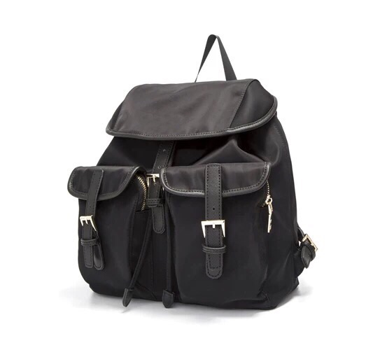 

Wholesale classic backpack parachute fabric waterproof nylon school bag new ladies fashion travel backpack storage rucksack, Black