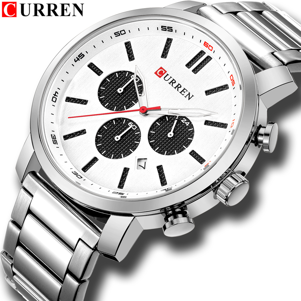 

2018 Top Brand Luxury Men's Watches Date Clock Male Sports Timing Watches CURREN Mens Quartz Casual WristWatch Relogio Masculino, Khaki