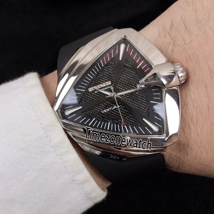 

Ventura H24585331 XXL Auto Adventure And Concept Design Triangle Steel Case Black Dial A2824 Automatic Mens Watch Rubber Timezonewatch E02a1, Hm-e02b (2)