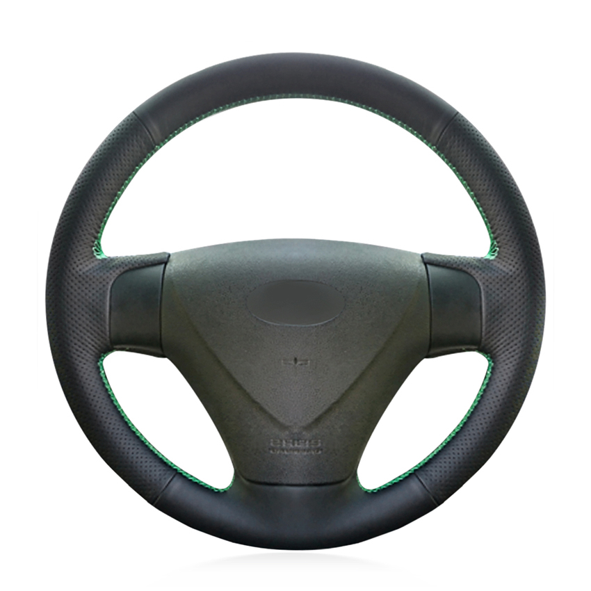 

DIY Black Micro Fiber Leather Car Steering Wheel Cover for Kia Rio Rio5 2006-2009 Hyundai Accent 2006-2011 Getz 2005-2011