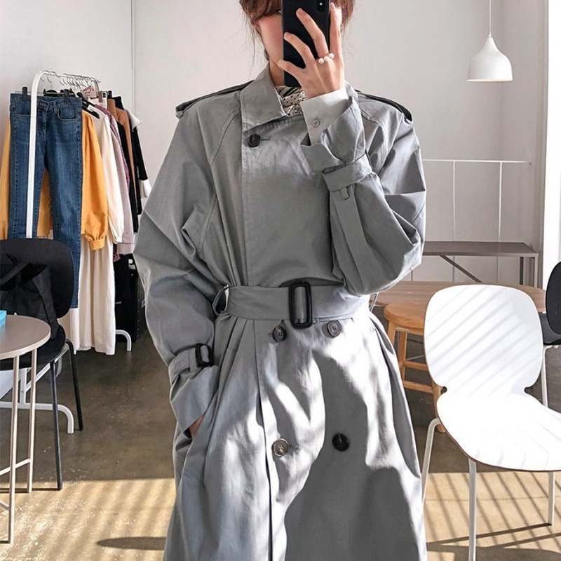 

2020 Korean Style Spring Autumn Women's Jacket Long Casual Windbreaker coat Women trench clothes