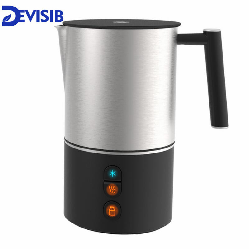 

DEVISIB Automatic Milk Frother Milk Steamer Electric Cappuccino Hot /Cold Coffee Stainless Steel Dishwasher Safe