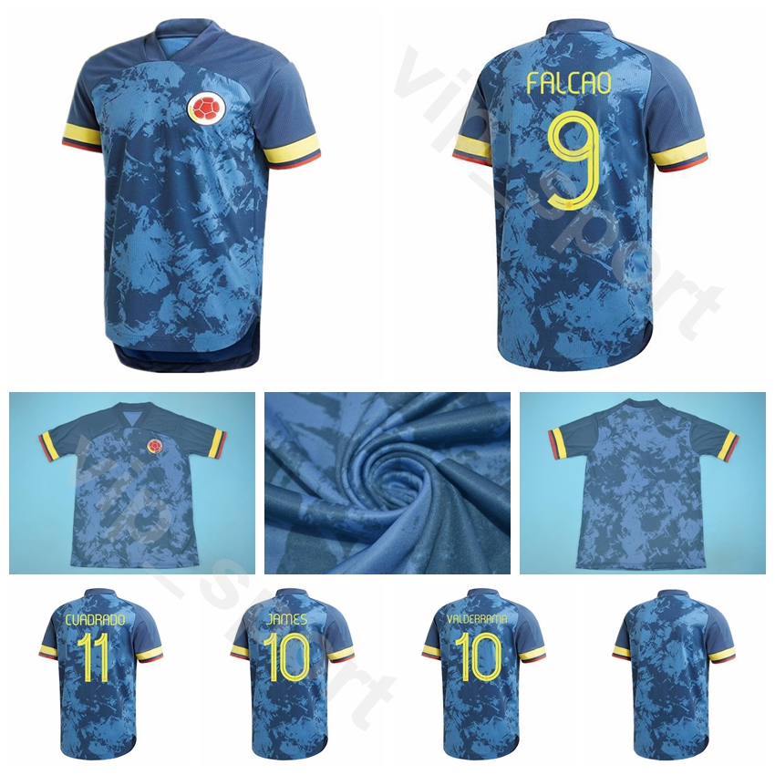 

2020 Soccer Colombia 9 FALCAO Jersey 19 MURIEL 5 BARRIOS 6 TESILLO 3 MEDINA 2 ZAPATA 1 OSPINA 12 VARGAS Football Shirt Kits, Black;yellow
