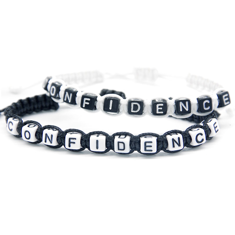 

1pcs Passionate Confidence Artificial Charm Bracelets Rope Chain Infinity Adjust Size For Best Friends Beaded Jewelry Gifts