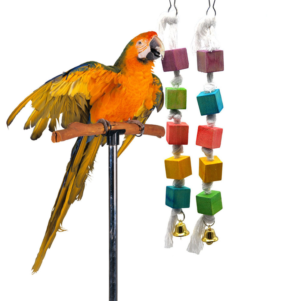 Acheter 2018 Amazon Nouveau Modèle Perroquet Rongeant Une Chaîne En Bois Jouets En Bois Animaux Animaux Oiseau Articles Cage Pièces De 424 Du Amerju