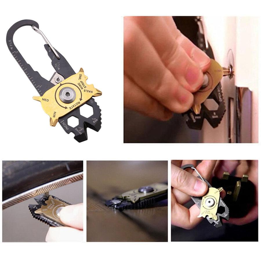 

Multi-function Key Rings Combination Tools Outdoor Portable Screwdrivers Bottle Openers Ruler Keychain 20 in 1 DH0665