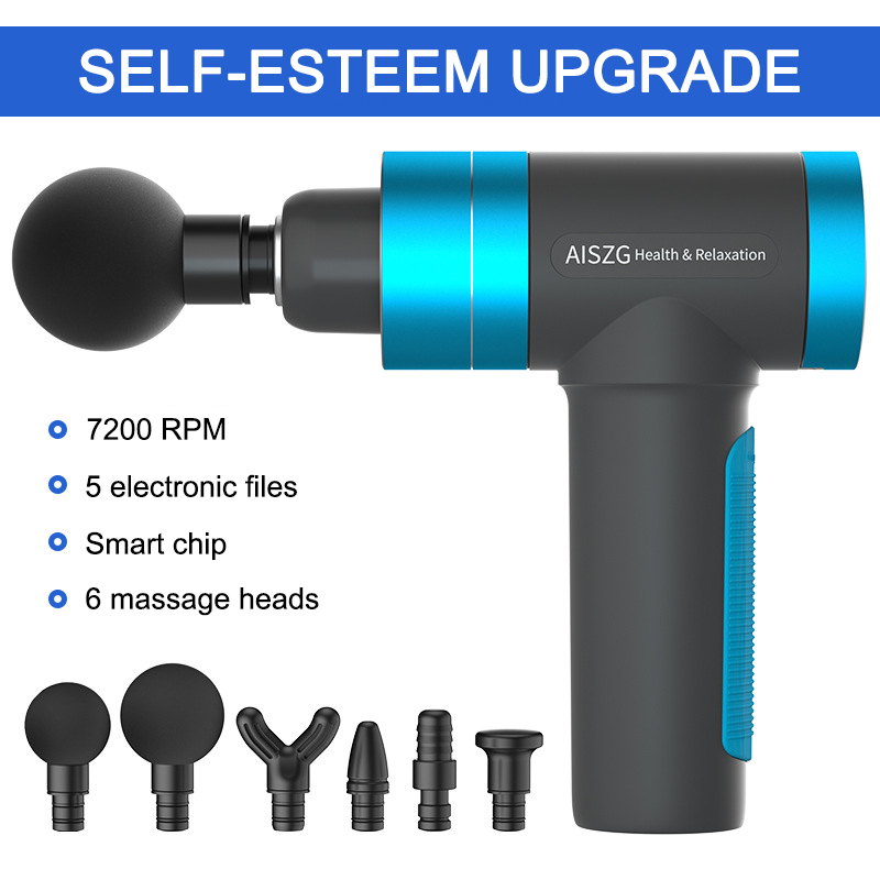 

Morease 3200-6800rpm/min Muscle Massage Gun Sport Therapy Body Relaxation Pain Relief Slimming Shaping Massager with LCD Screen