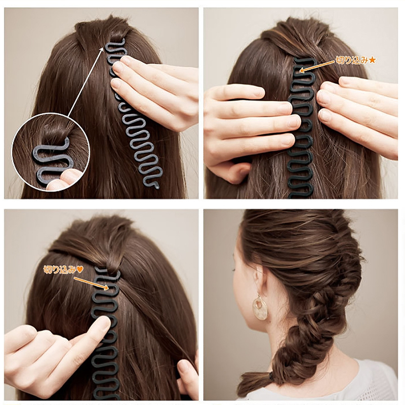 Fashion Braiding Fish Bond Waves Braider Tool Roller With Hair