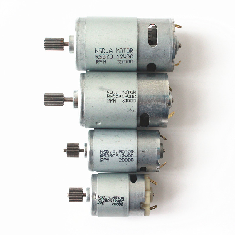 

Children's electric car DC motor, kid's ride on car 12V and 6V motor,baby toy car engine 570 550 390 380
