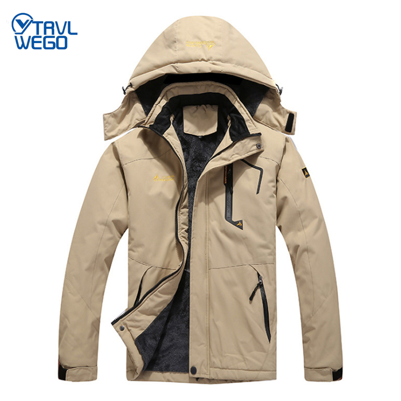 

TRVLWEGO -30 Degree Super Warm Winter Ski Jacket Travel Men Waterproof Breathable Snowboard Snow Jacket Outdoor Skiing Coat, Black