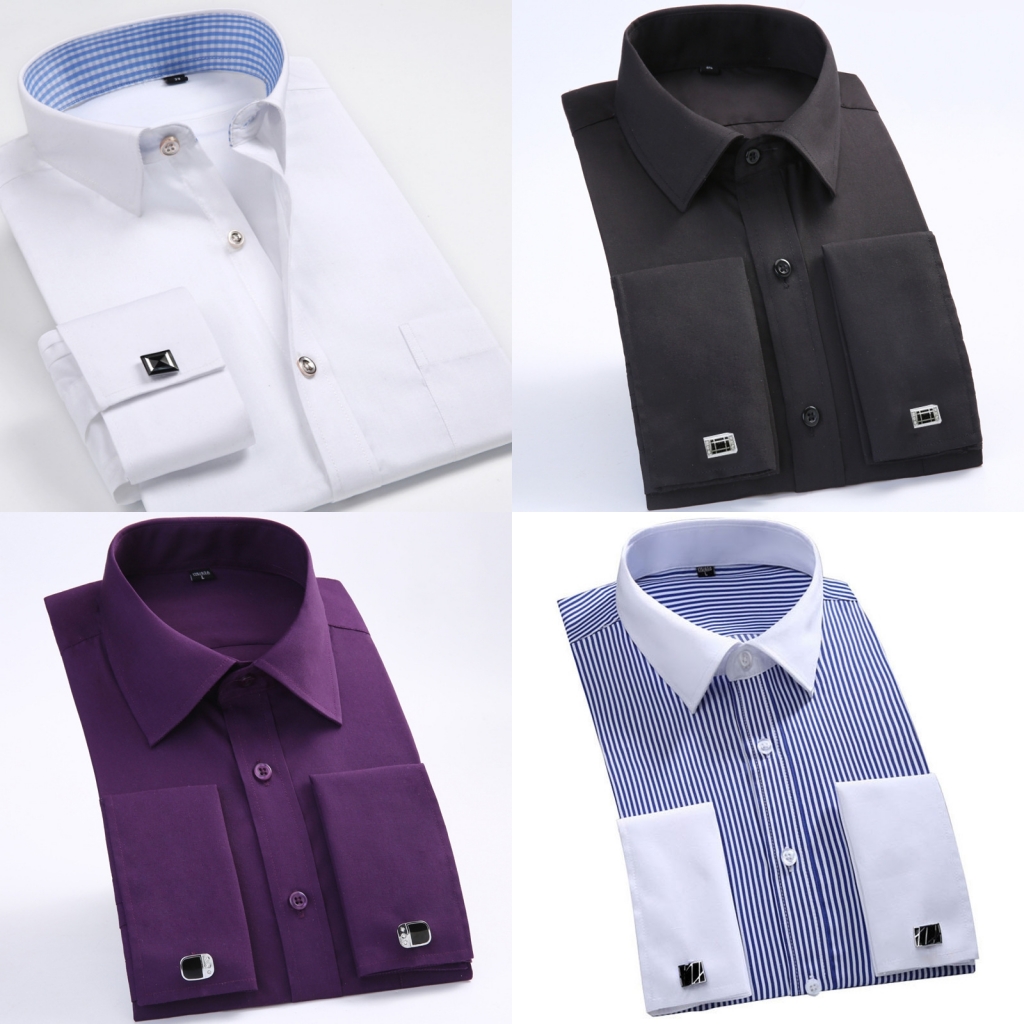 

New Style Cotton White Men Wedding/Prom/Dinner Groom Shirts Wear Bridegroom Man Shirt Classic Striped Men Dress Shirts ( 37--46 )