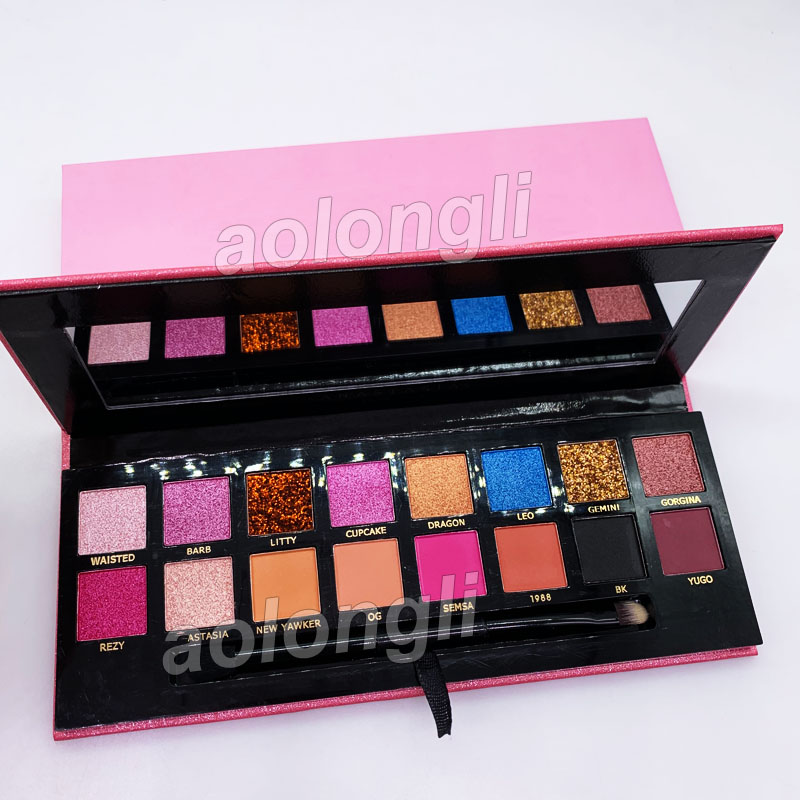 

NEW makeup palette Amrezy Eye shadows palette 16 colors Shimmer Nude Matte Eye shadow with brush soft beauty palette