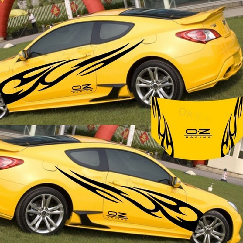 Yellow Reflective Eagle Pattern Car Sticker Decorative Decal for Vehicle Auto