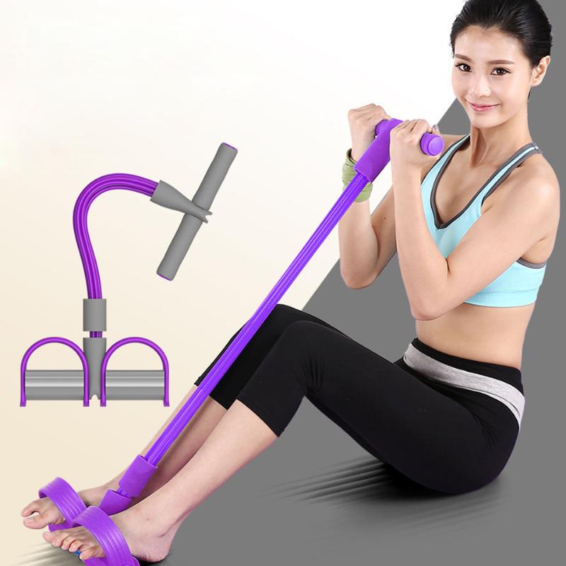 

Fashion 4 Resistance Elastic Pull Ropes Exerciser Power Belly Resistance Band Home Gym Sport Training Elastic Bands For Fitness