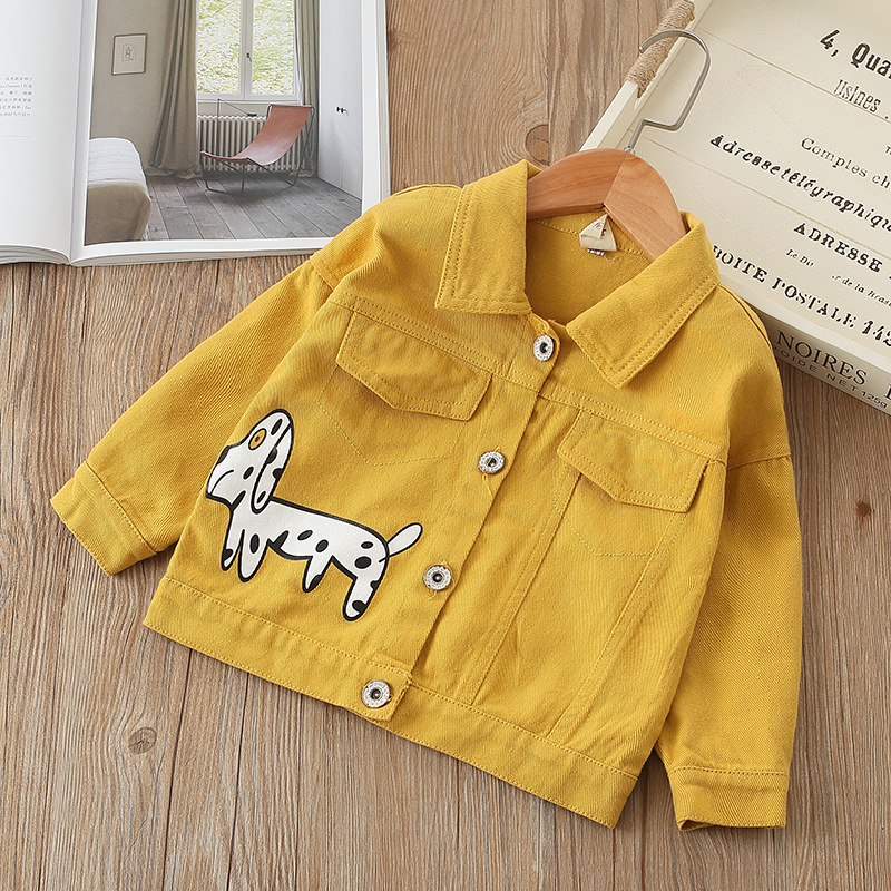 

Boys and girls cowboy children's jacket 2019 new spring and autumn short baby puppy jacket shirt tide -8 years, Red