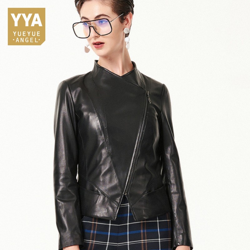 

2019 New Casual Spring Autumn Genuine Leather Jacket Real Sheepskin Coat For Women Short Black Slim Fit Jackets Outerwear Ladies