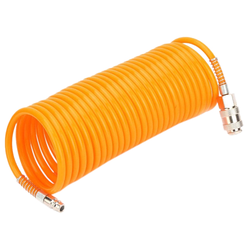 

7.5M European Orange Flexible PE Pneumatic Air Compressor Hose Pipe With Male/Female Quick Connector