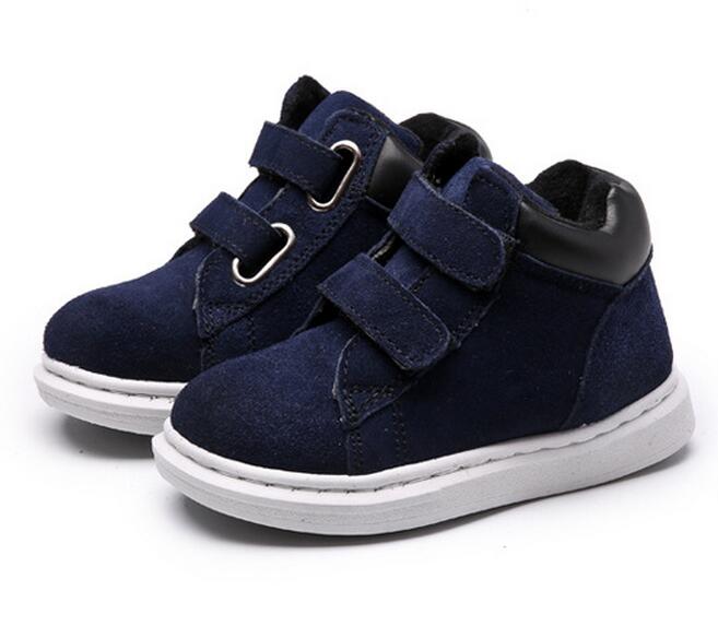 

New genuine leather child boots girls boys martin boots fashion baby kids snow boots child casual sport shoes sneakers