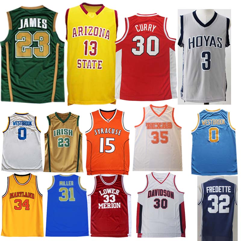 

NCAA 0 Westbrook 3 Iverson 13 Harden 30 Curry 23 James College jerseys 33 BIRO 15 Anthony Miller Fredette Durant 2019 Jersey