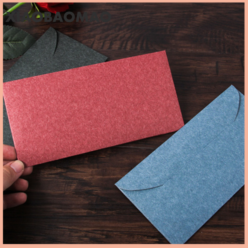 

10pcs / lot Vintage 200g Red Blue Black Paper DIY Multifunction Envelope Postcard Box Package Paper Drop Shipping