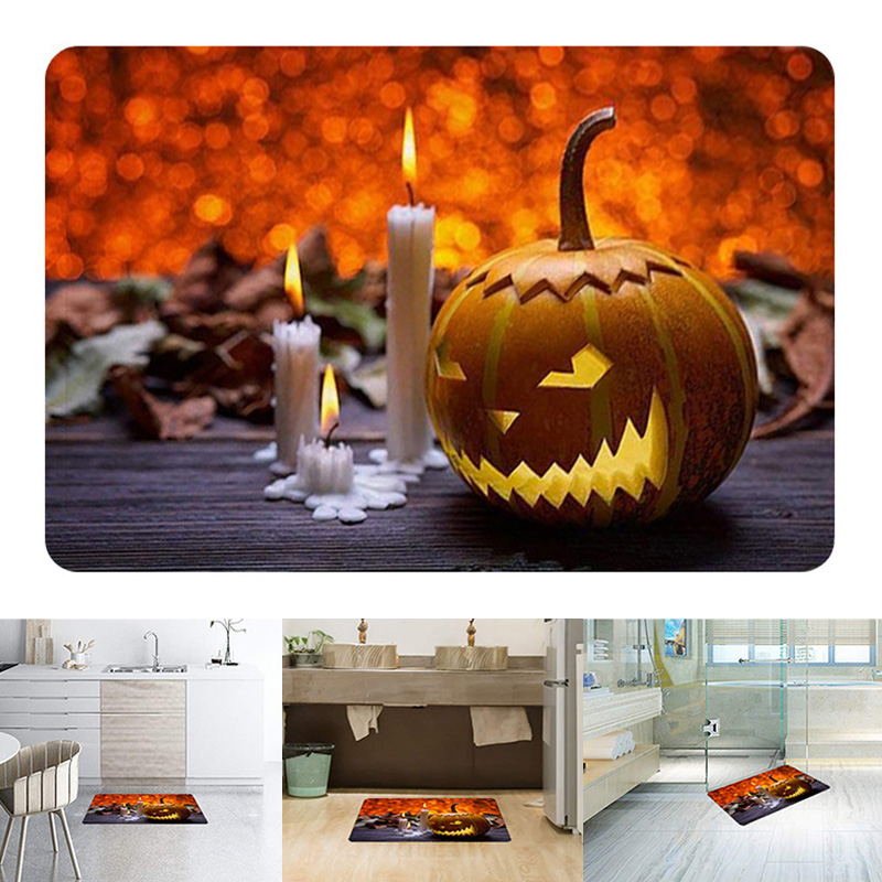 

Hot Halloween Rug Scene Arrangement Props Printed Carpet Floor Mat for Doorway Kitchen Bathroom decoracion halloween jardin J8#3